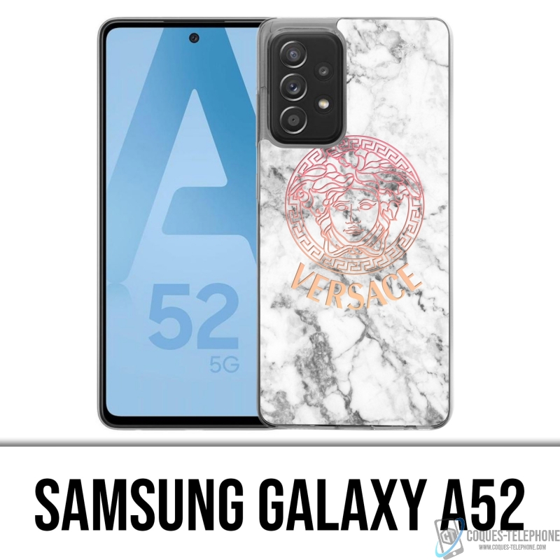 Coque Samsung Galaxy A52 - Versace Marbre Blanc