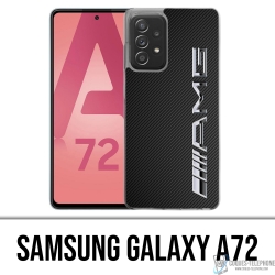 Custodia per Samsung Galaxy A72 - Logo Amg Carbon