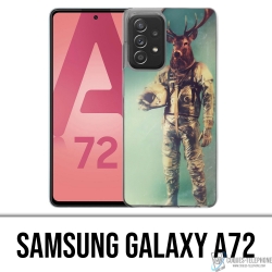 Custodia per Samsung Galaxy A72 - Cervo animale astronauta