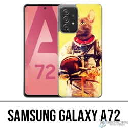 Custodia per Samsung Galaxy A72 - Gatto Astronauta Animale