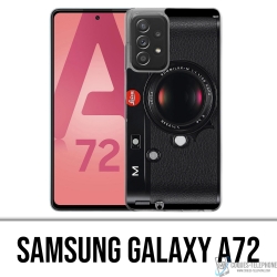 Samsung Galaxy A72 Case - Vintage Kamera Schwarz