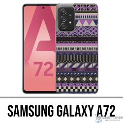 Custodia per Samsung Galaxy A72 - Viola azteco