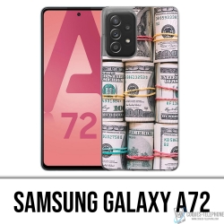 Custodia per Samsung Galaxy A72 - Banconote in dollari arrotolate