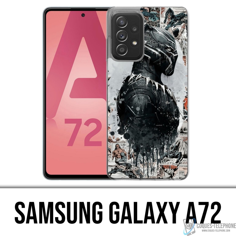 Coque Samsung Galaxy A72 - Black Panther Comics Splash