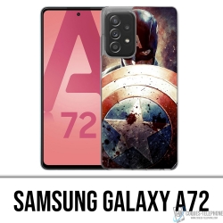 Custodia per Samsung Galaxy A72 - Captain America Grunge Avengers