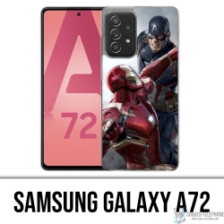 Custodia per Samsung Galaxy A72 - Captain America vs Iron Man Avengers