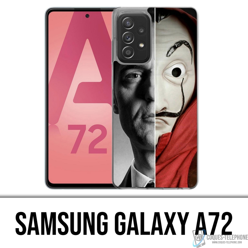 Samsung Galaxy A72 case - Casa De Papel Berlin Mask Split