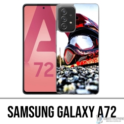 Custodia per Samsung Galaxy A72 - Casco Moto Cross