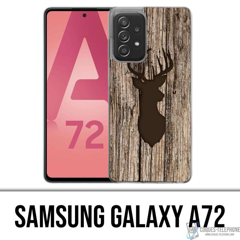 Coque Samsung Galaxy A72 - Cerf Bois