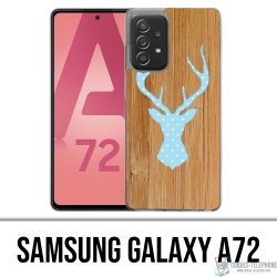 Coque Samsung Galaxy A72 - Cerf Bois Oiseau