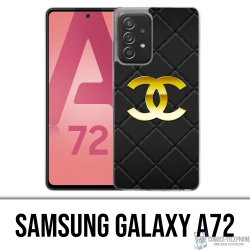 Custodia per Samsung Galaxy A72 - Pelle con logo Chanel