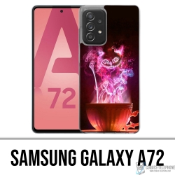 Samsung Galaxy A72 Case - Alice im Wunderland Becher Katze