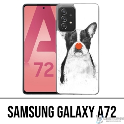 Custodia per Samsung Galaxy A72 - Cane Bulldog Pagliaccio