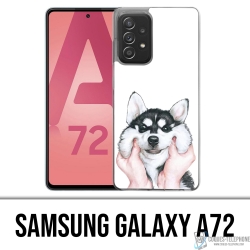 Coque Samsung Galaxy A72 - Chien Husky Joues