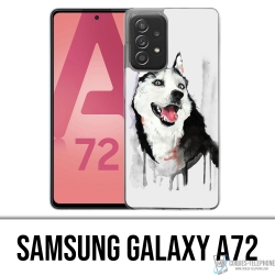 Samsung Galaxy A72 case - Husky Splash Dog