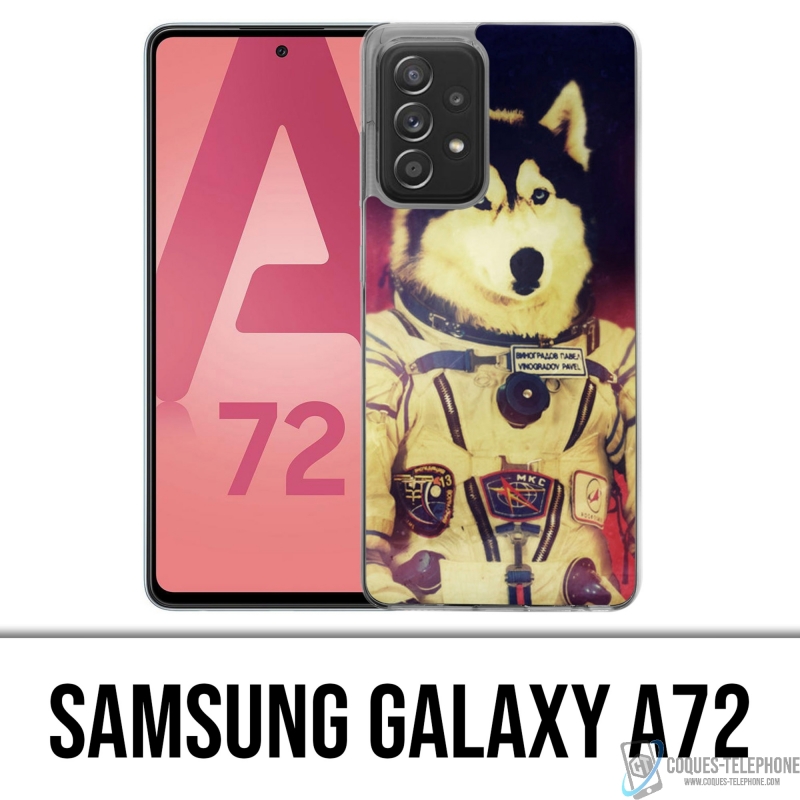 Coque Samsung Galaxy A72 - Chien Jusky Astronaute