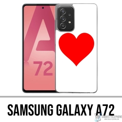 Custodia per Samsung Galaxy A72 - Cuore rosso