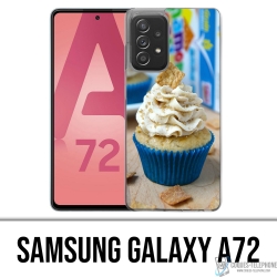 Custodia per Samsung Galaxy A72 - Cupcake blu