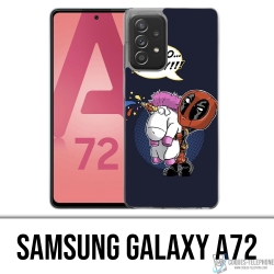 Coque Samsung Galaxy A72 - Deadpool Fluffy Licorne