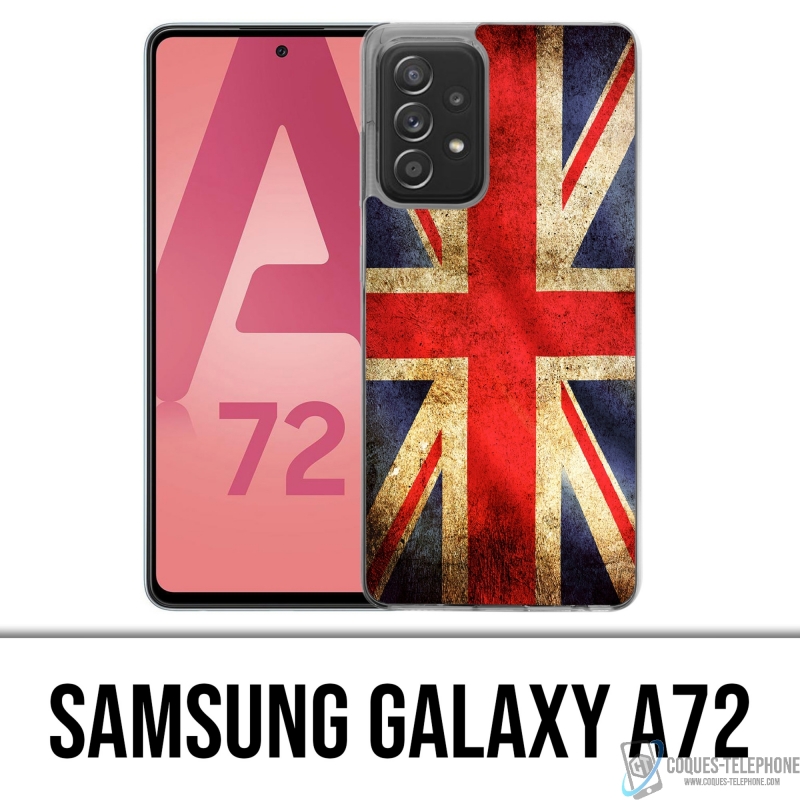 Custodia per Samsung Galaxy A72 - Bandiera del Regno Unito vintage