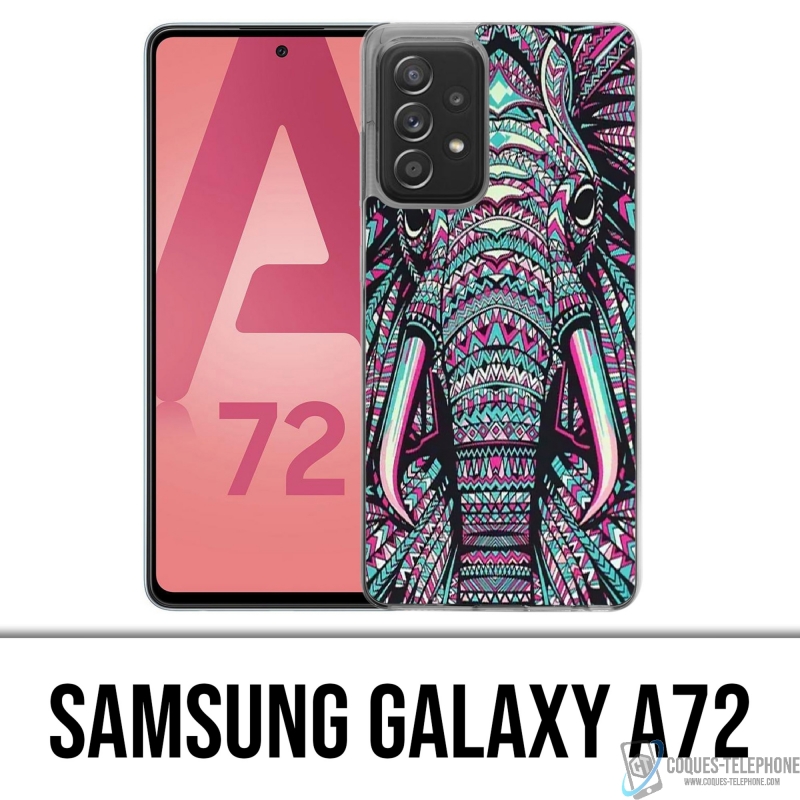 Funda Samsung Galaxy A72 - Elefante azteca de colores