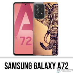 Coque Samsung Galaxy A72 - Éléphant Aztèque Vintage