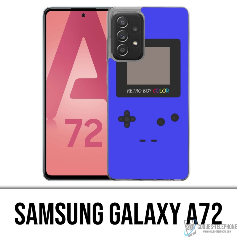 Custodia per Samsung Galaxy A72 - Game Boy Color blu