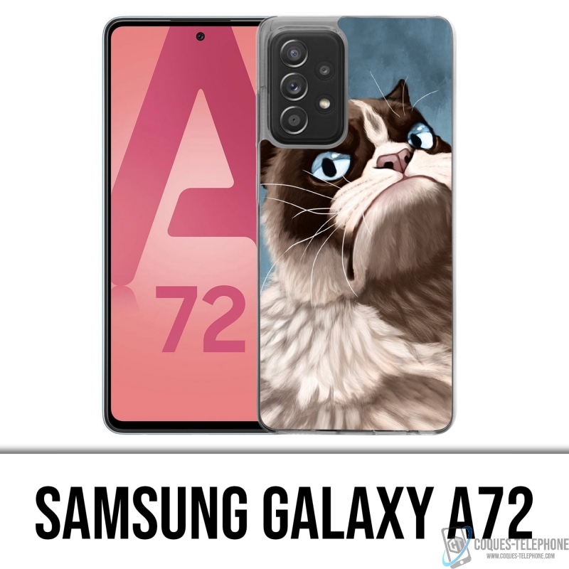 Samsung Galaxy A72 Case - Mürrische Katze