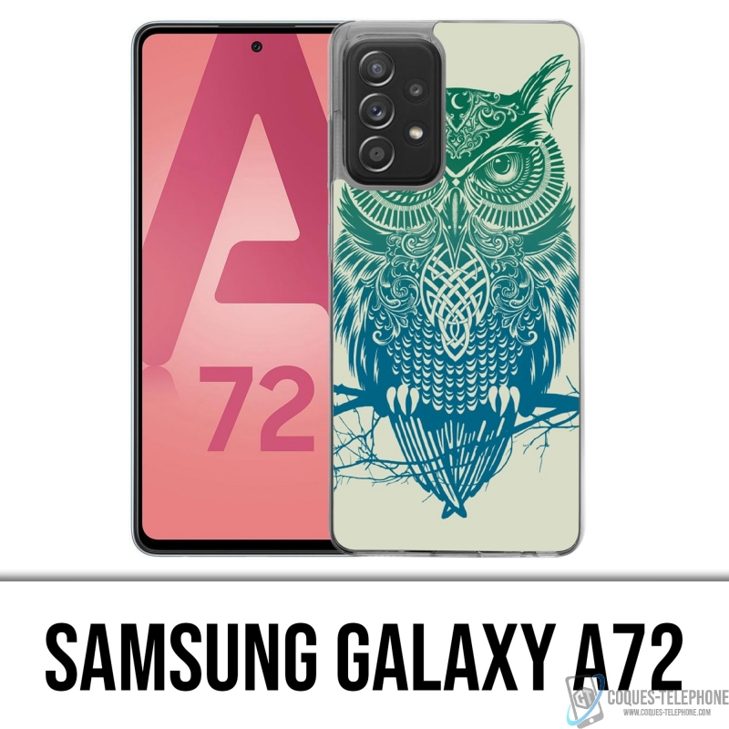 Coque Samsung Galaxy A72 - Hibou Abstrait