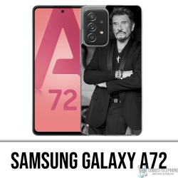 Coque Samsung Galaxy A72 - Johnny Hallyday Noir Blanc