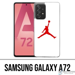 Coque Samsung Galaxy A72 - Jordan Basketball Logo Blanc