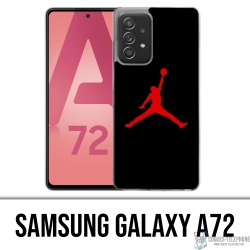 Custodia per Samsung Galaxy A72 - Jordan Basketball Logo nera