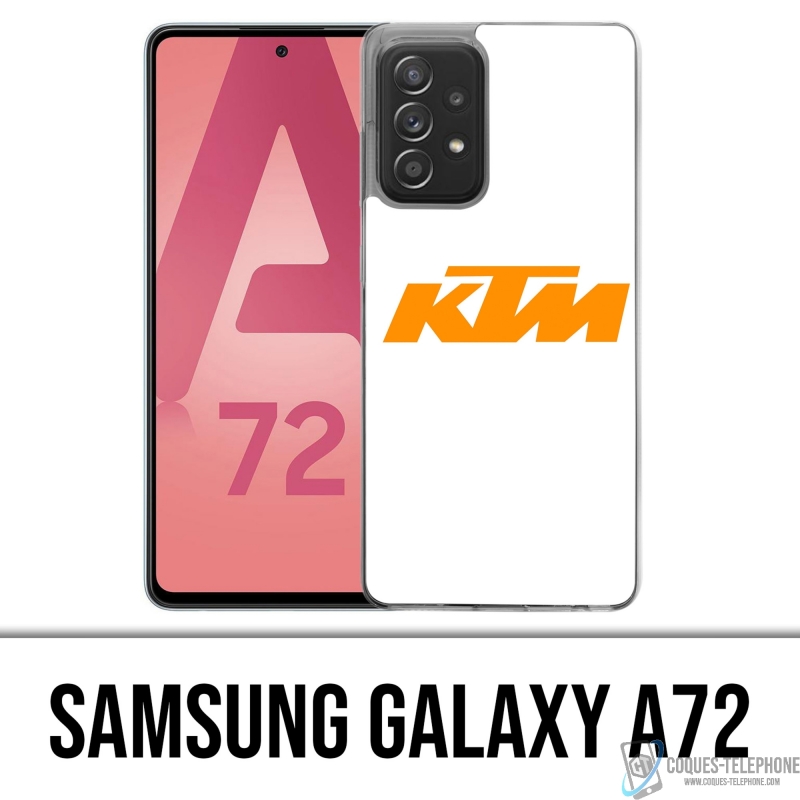 Funda Samsung Galaxy A72 - Logotipo Ktm Fondo Blanco