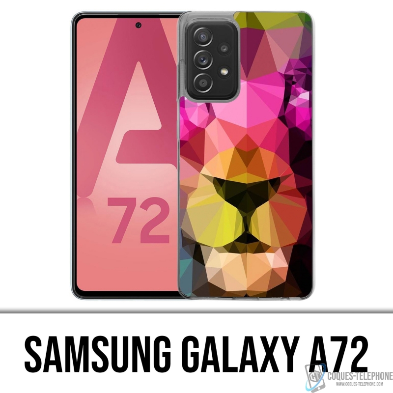 Custodia per Samsung Galaxy A72 - Leone geometrico