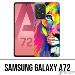 Custodia per Samsung Galaxy A72 - Leone multicolore