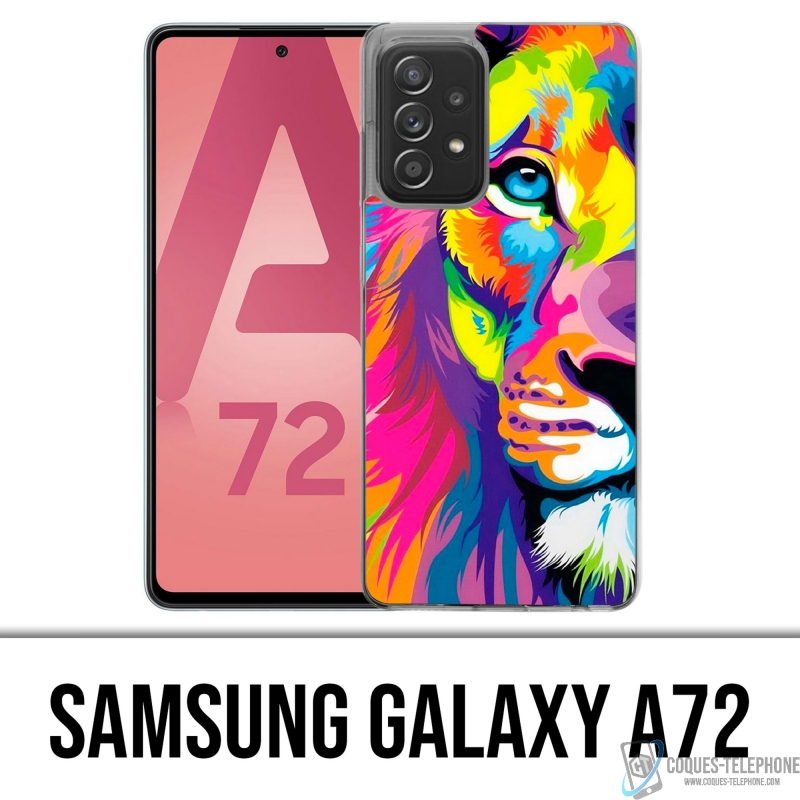 Samsung Galaxy A72 Case - Mehrfarbiger Löwe