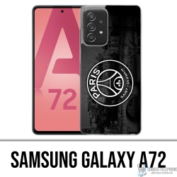 Custodia per Samsung Galaxy A72 - Logo Psg Sfondo Nero