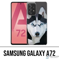 Coque Samsung Galaxy A72 - Loup Husky Origami