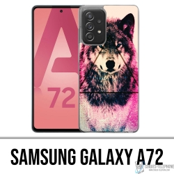 Coque Samsung Galaxy A72 - Loup Triangle