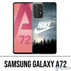 Custodia per Samsung Galaxy A72 - Logo Nike in legno