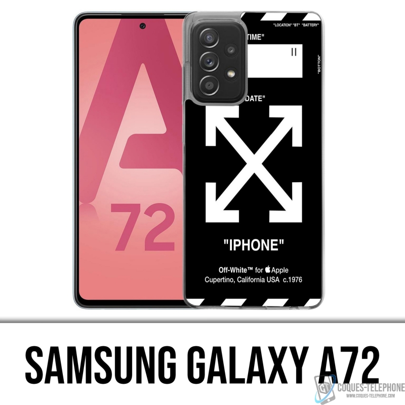 Custodia per Samsung Galaxy A72 - Bianco sporco nero