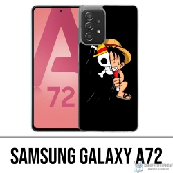 Coque Samsung Galaxy A72 - One Piece Baby Luffy Drapeau