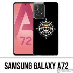 Custodia per Samsung Galaxy A72 - Bussola con logo One Piece