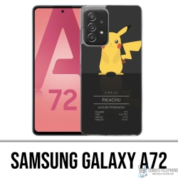 Funda Samsung Galaxy A72 - Tarjeta de identificación de Pokémon Pikachu