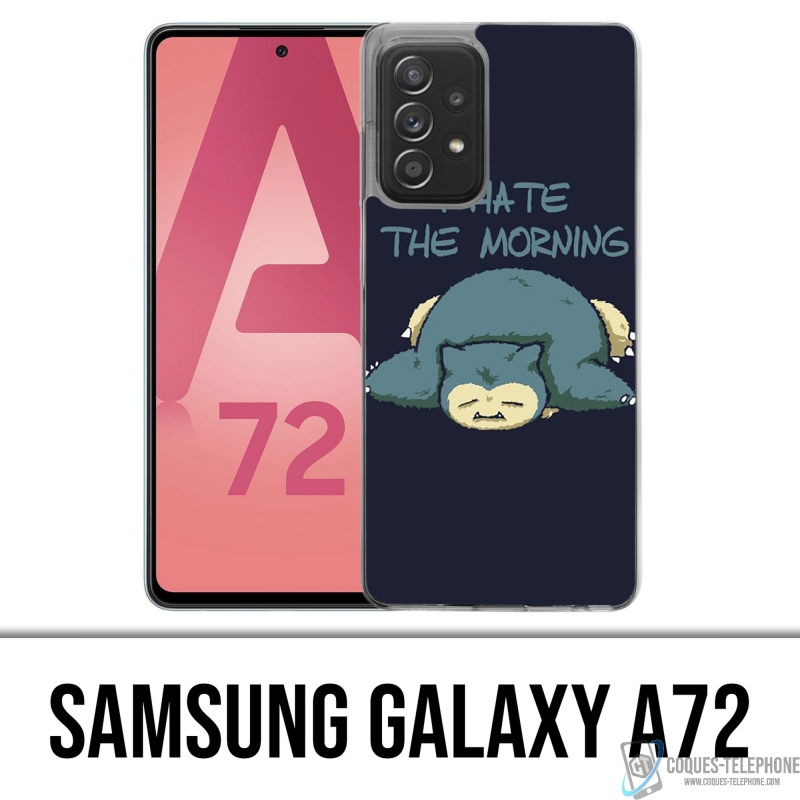 Custodia per Samsung Galaxy A72 - Pokémon Snorlax Hate Morning