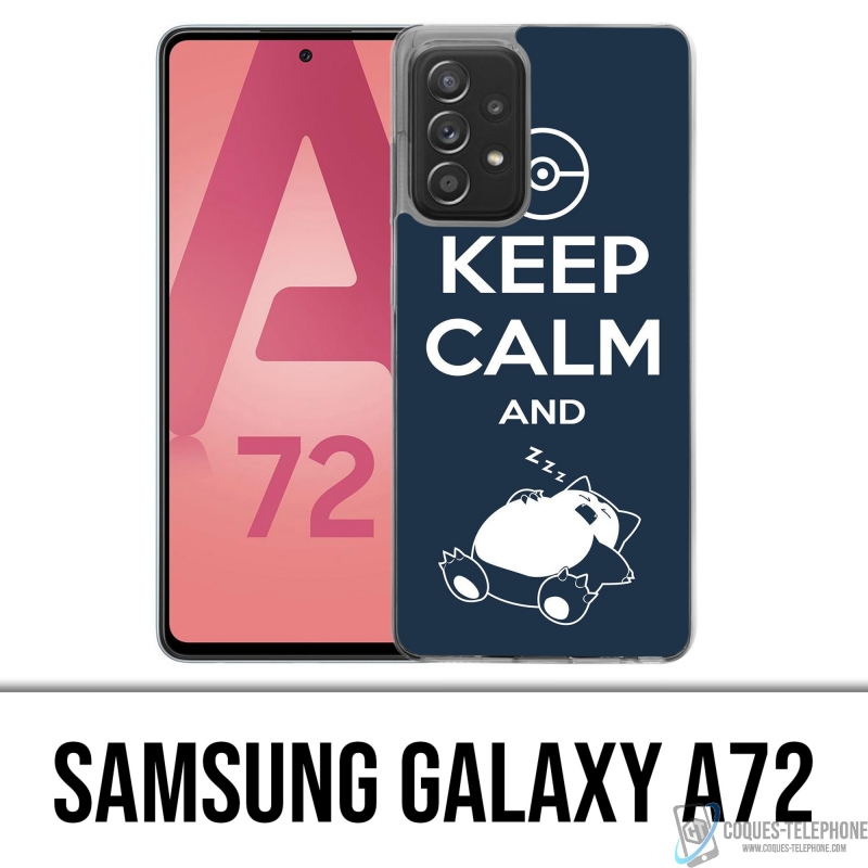 Coque Samsung Galaxy A72 - Pokémon Ronflex Keep Calm
