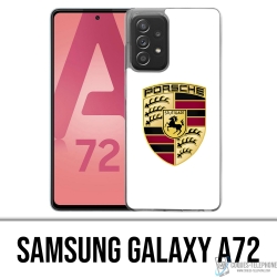 Custodia per Samsung Galaxy A72 - Logo Porsche bianco