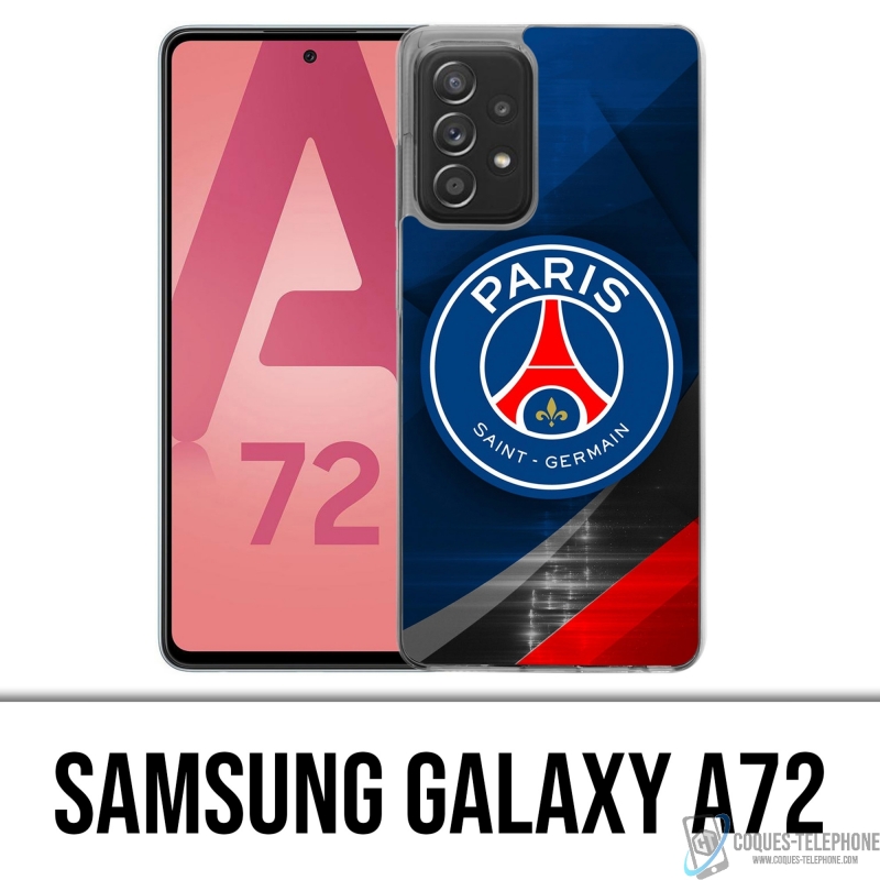 Custodia per Samsung Galaxy A72 - Psg Logo in metallo cromato
