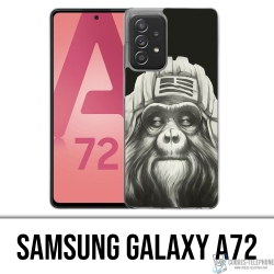 Coque Samsung Galaxy A72 - Singe Monkey Aviateur