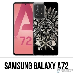 Custodia per Samsung Galaxy A72 - Piume di testa di teschio